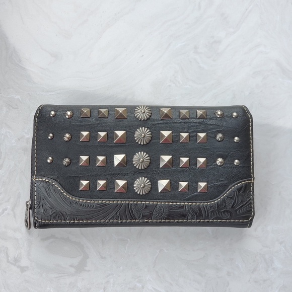 Montana West Handbags - Montana West Black Studded Wallet NWT